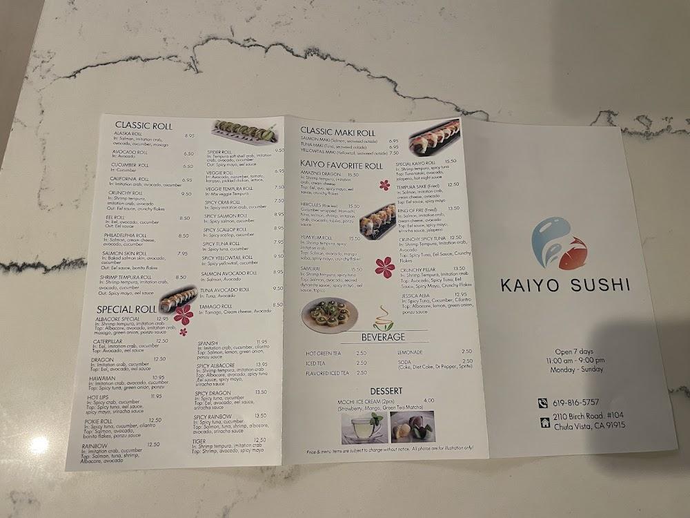 Kaiyo Sushi Menu image 3